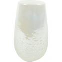 High Vase Ivy Vulcan Pearl White transparante hoge glazen vaas 14x24 cm